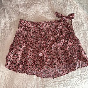 Floral Skirt With Bow
